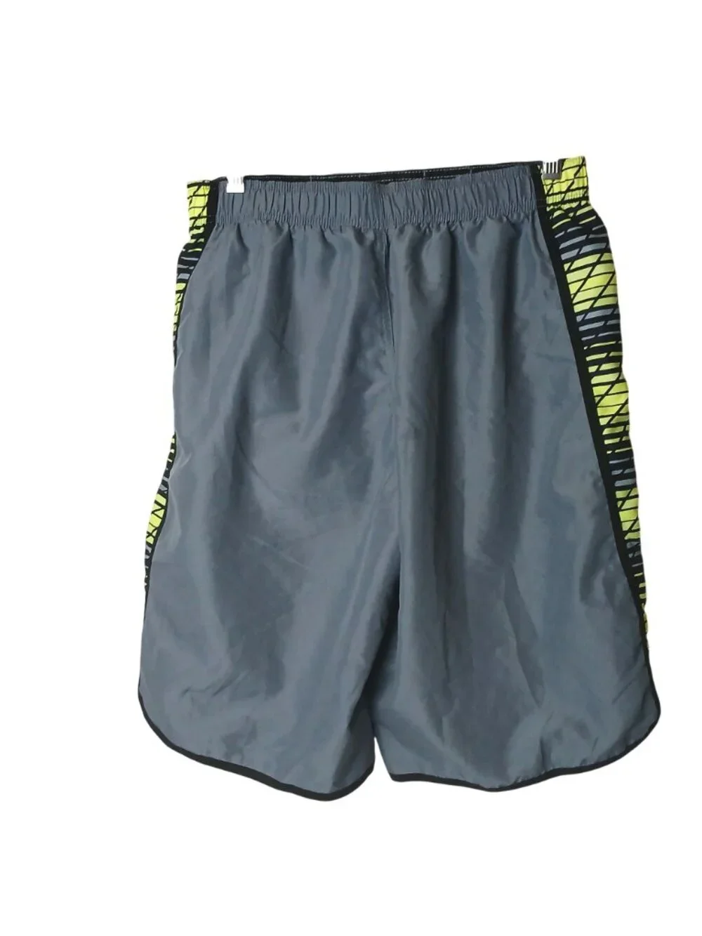 Nike Swim Shorts Mens Size M Gray Green Mesh Liner Elastic Waist Tie #D-20
